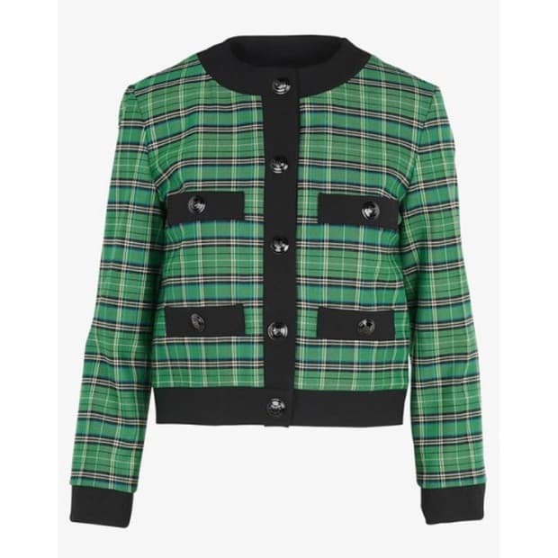 마쥬 maje 초록 체크 가디건 