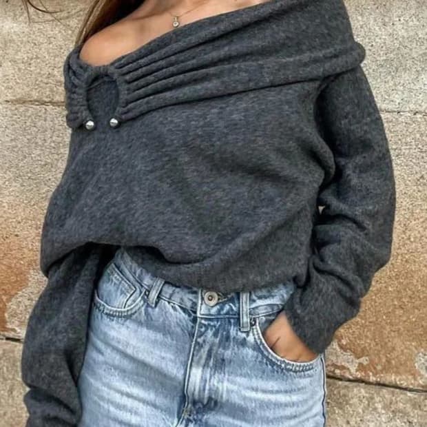 자라 오프숄더 니트