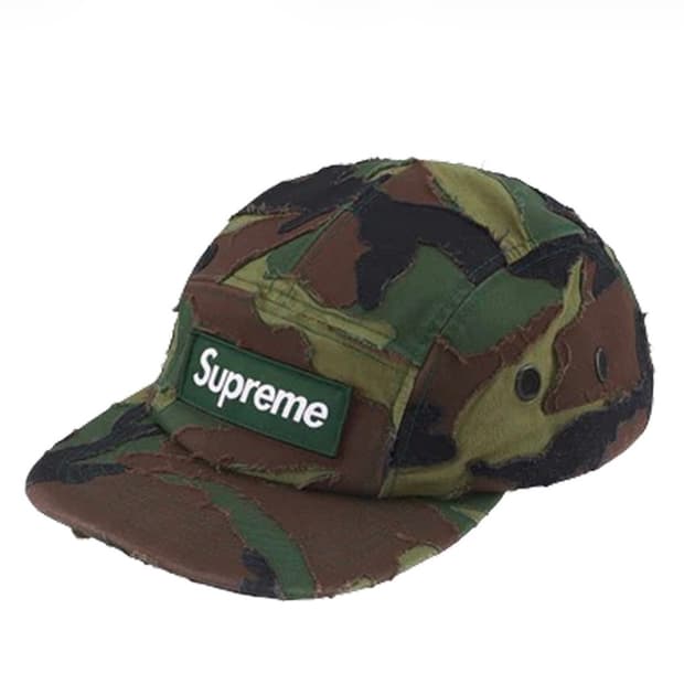 슈프림 레이어드 카모 캠프캡 우드랜드 카모 – 25SS