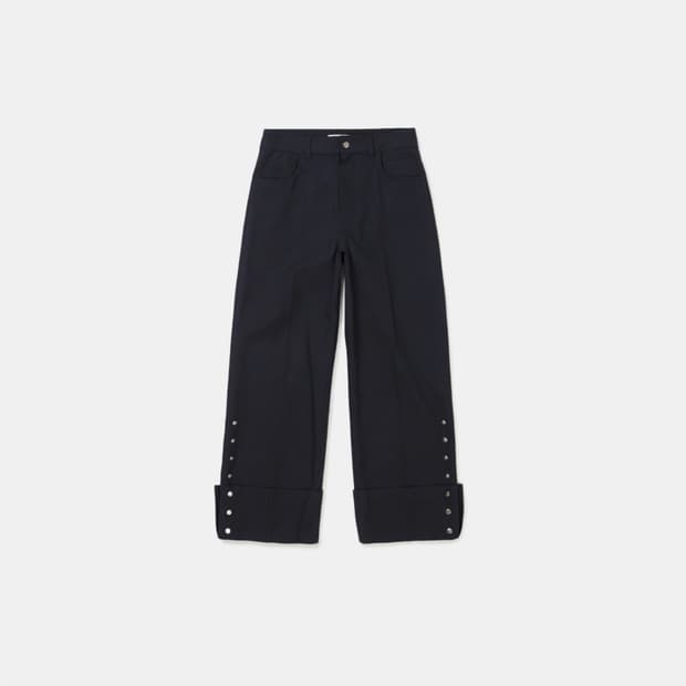 LCDC SIDE SNAP WIDE TROUSERS NAVY