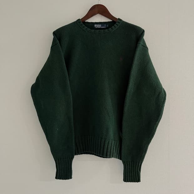 [L]빈티지 폴로 니트 녹색