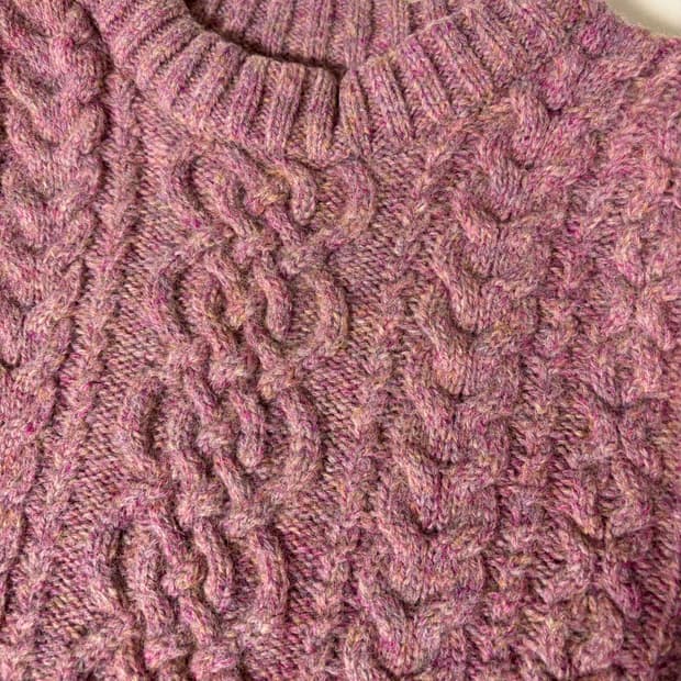 뮤트 핑크 짜임 니트