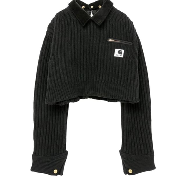 사카이 x 칼하트 WIP 니트 풀오버 디트로이트 블랙