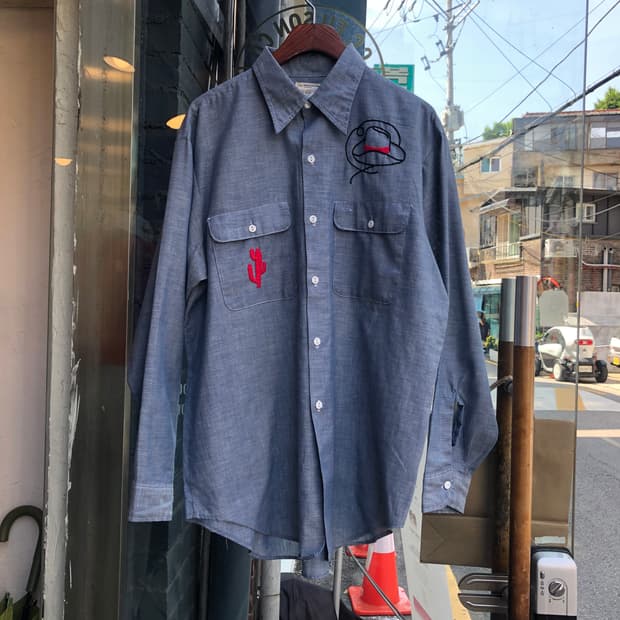 70s Bigmac chambray shirt-XL