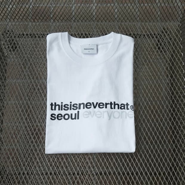디스이즈네버댓 X Everyone 에브리원 반팔 티셔츠 화이트