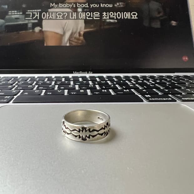 925 silver navajo pattern ring