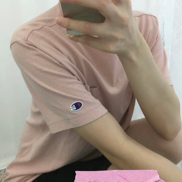챔피온 핑크 하프티