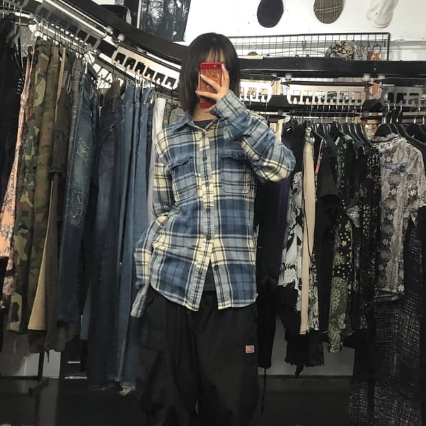 홀리스터 긴팔 체크셔츠