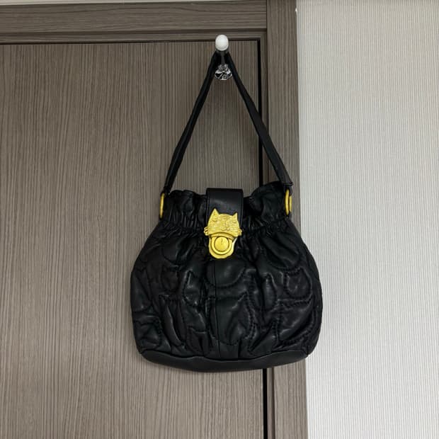 츠모리 치사토 고양이 레더 토트백