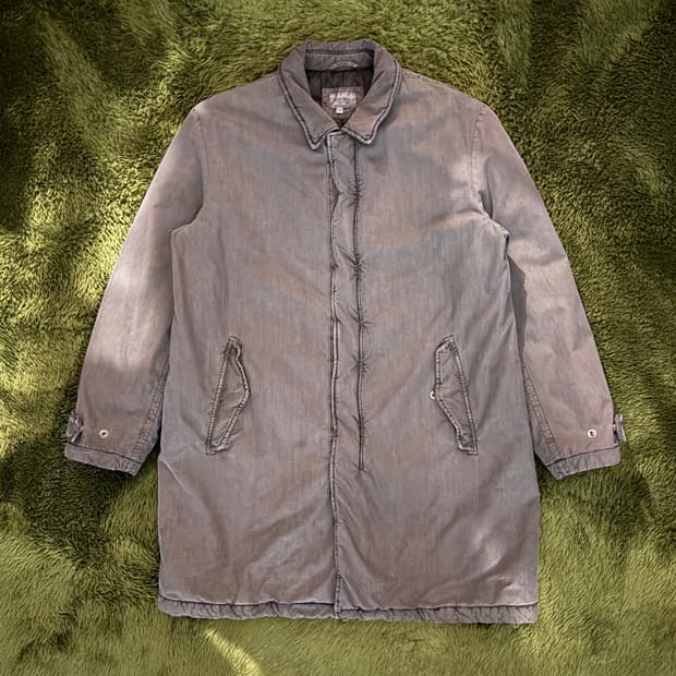 [110] Series 시리즈 패디드 워싱 스냅 버튼 코트 자켓 그레이