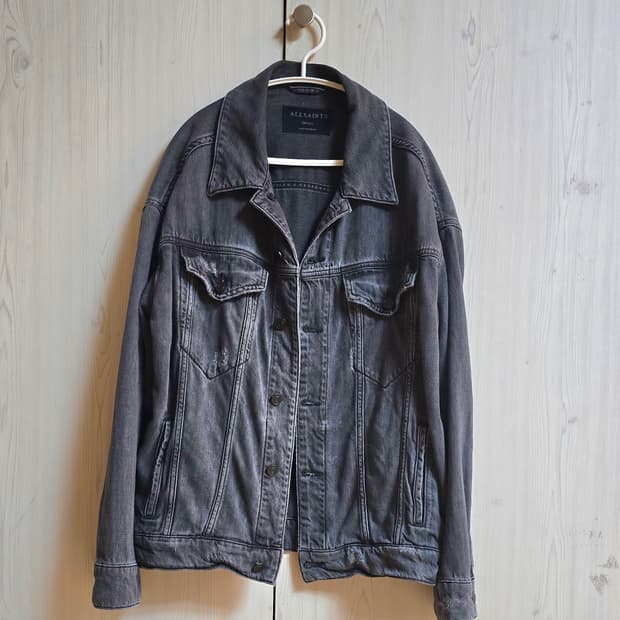 올세인츠 그레이 데님 자켓 100