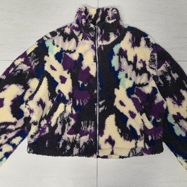 이자벨마랑 멕켄지 뽀글이 숏 스트링 코트 - 퍼플36사이즈