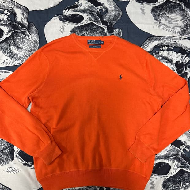 폴로 주황 니트 XL사이즈