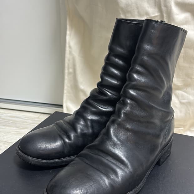 구이디 988 백지퍼 레더부츠 43사이즈