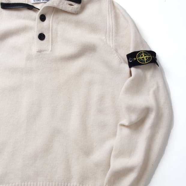 Stone Island 슈프림 니트 반집업 