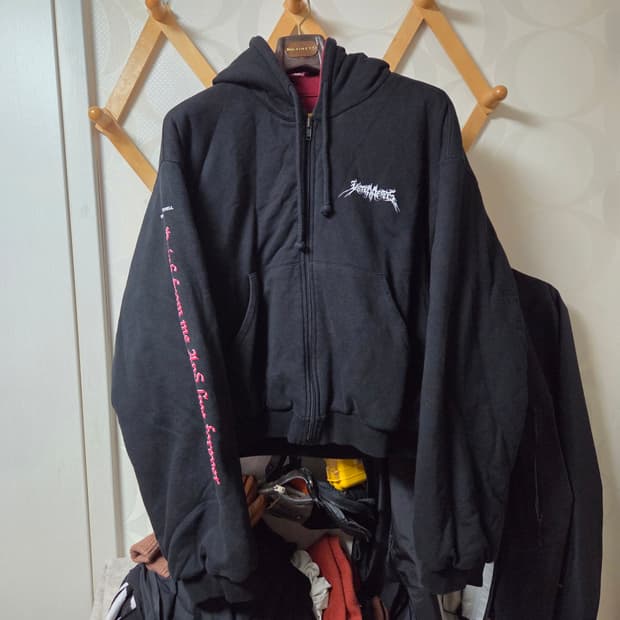 [S] 베트멍 다크니스 건클럽 리버시블 봄버 후드 집업 버건디