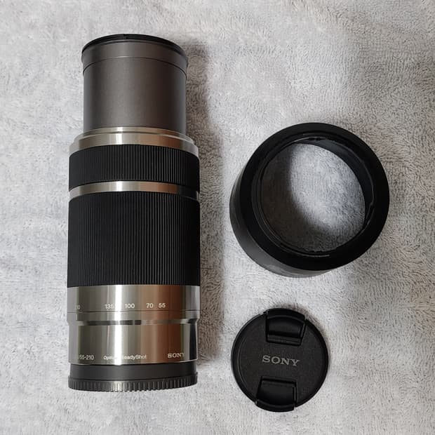 소니 E마운트 55-210mm OSS 렌즈 팝니다(렌즈 구간별 사진).