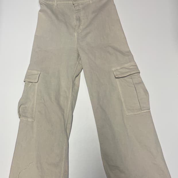 자라 ZARA 와이드핏 아이보리 카고팬츠 29.9인치