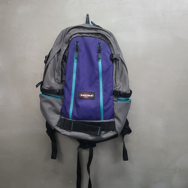 이스트팩 백팩 회색/보라색 usa
