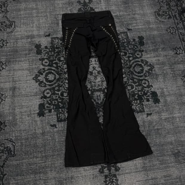 Cook jeans 00s archive lace up boots cut