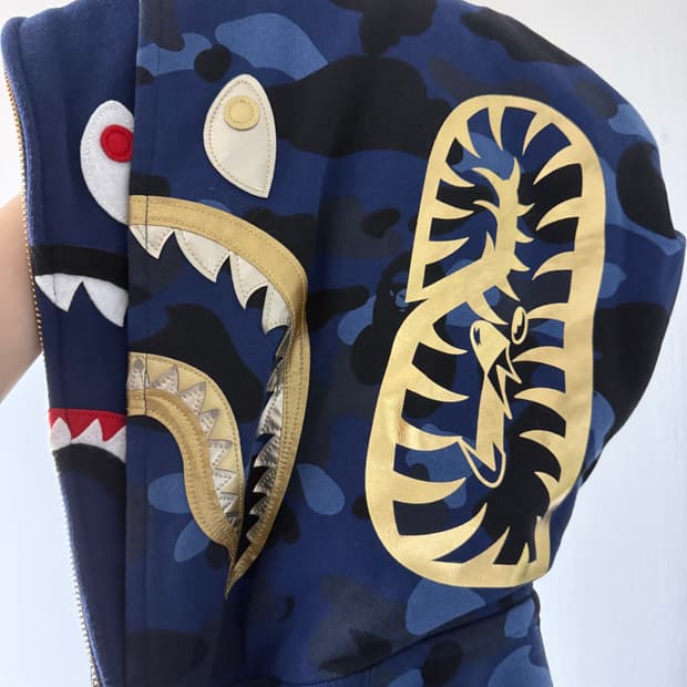 베이프 더블샤크 금장 후드집업M