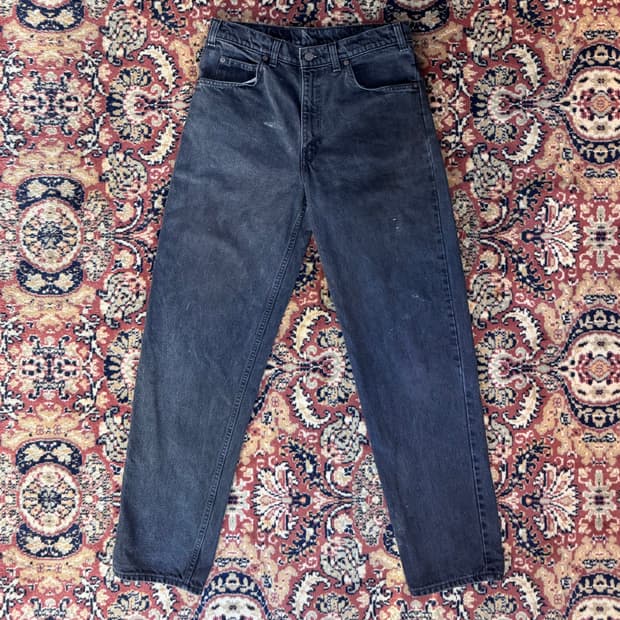 90s 빈티지 리바이스 오렌지탭 블랙 데님 블랙진 32(30~) 675