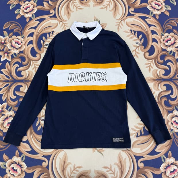 (M)디키즈 DICKIES 스펠아웃 럭비티셔츠(네이비)