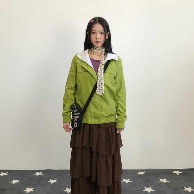 AVARICE Lime Green Windbreaker Jacket