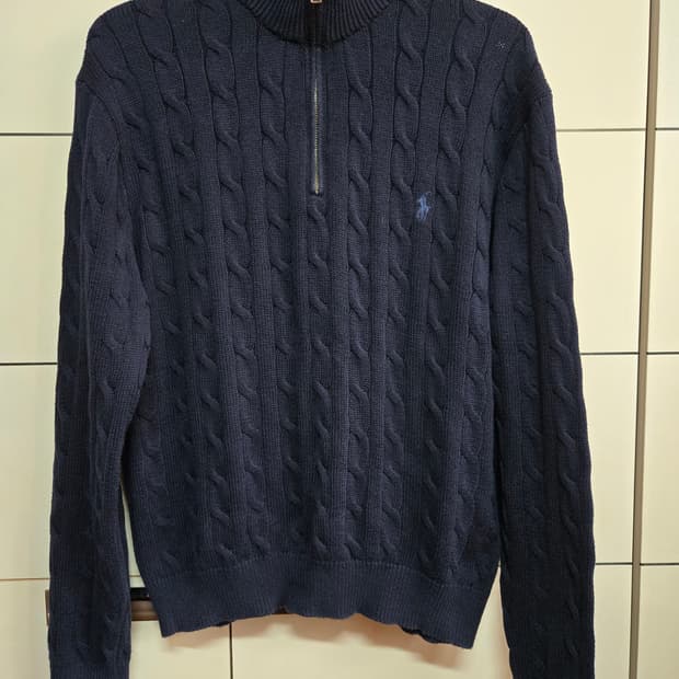 폴로 랄프로렌 케이블 하프집업 니트