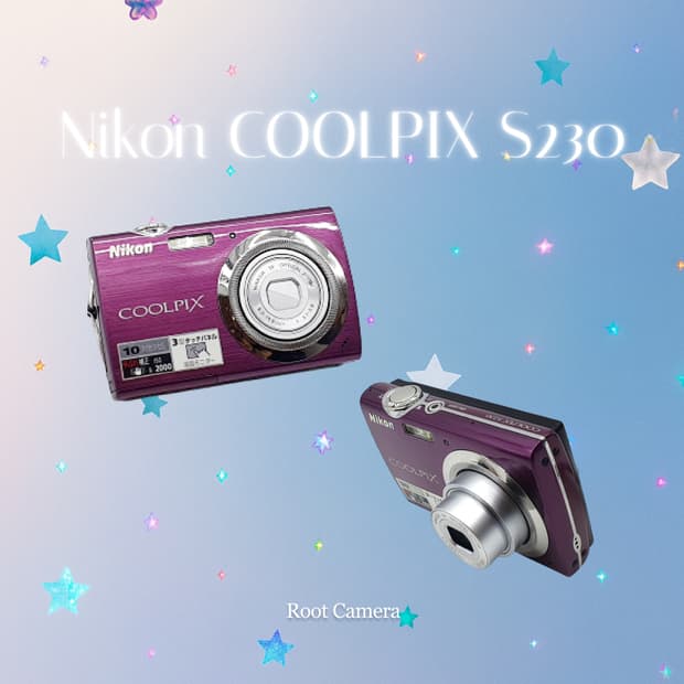니콘 쿨픽스 S230 라벤더퍼플💜 + 전용 케이스 디카 빈티지디카