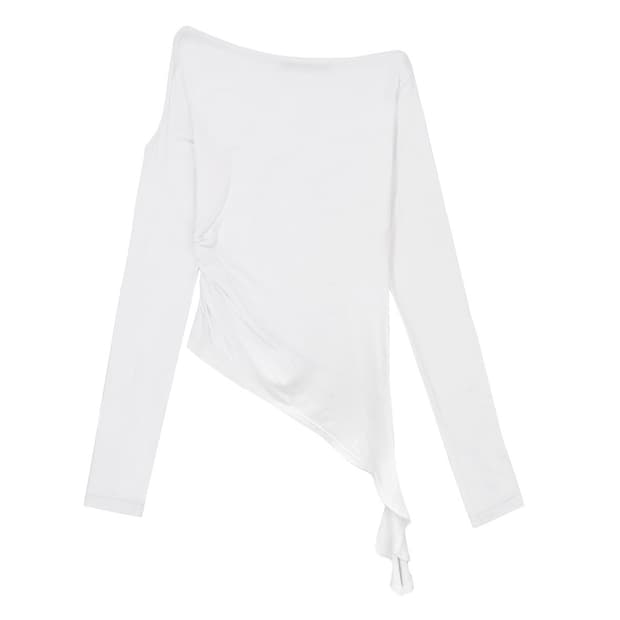 보헤미안서울 DRAPE OFF SHOULDER T