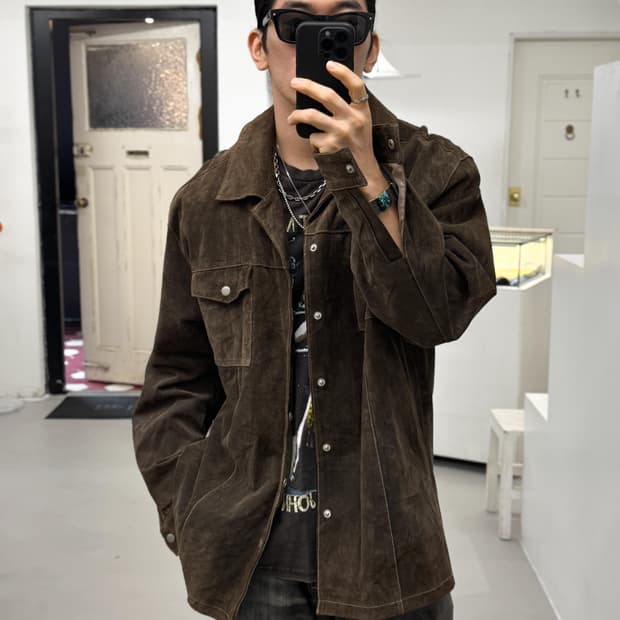 스웨이드 레더 자켓