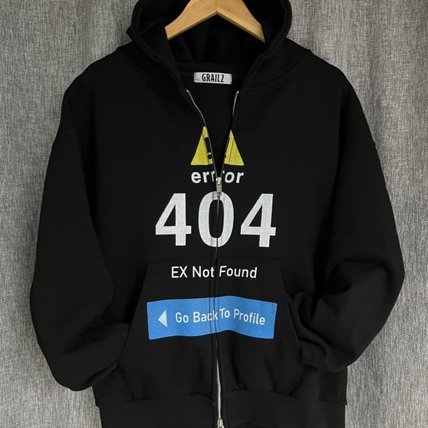 그레일즈 에러404 후드 집업/#3416