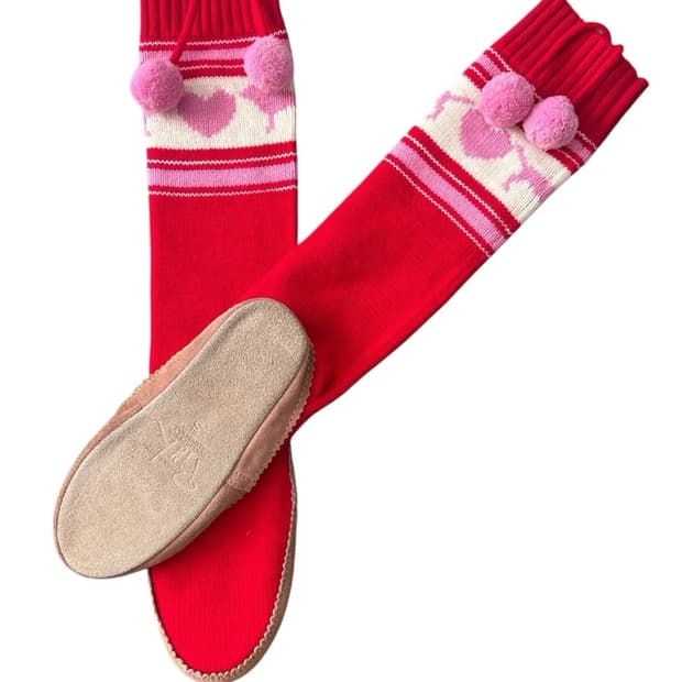 빅토리아 시크릿 핑크 00'S 니트 부츠-슬리퍼(S 사이즈)