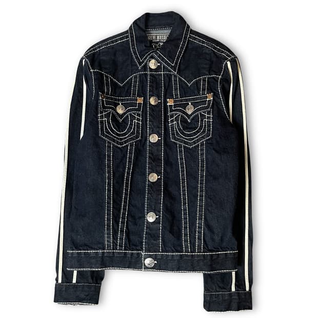 트루릴리젼 진청 스티치 데님 자켓 M