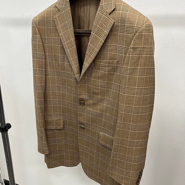 100) 버버리 체크 블레이져 