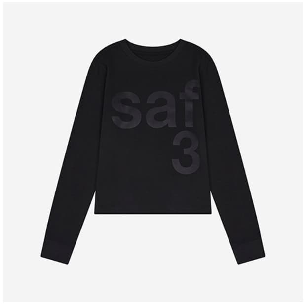 사파리스팟 롱슬리브 긴팔 우먼 1/2 블랙 1사이즈