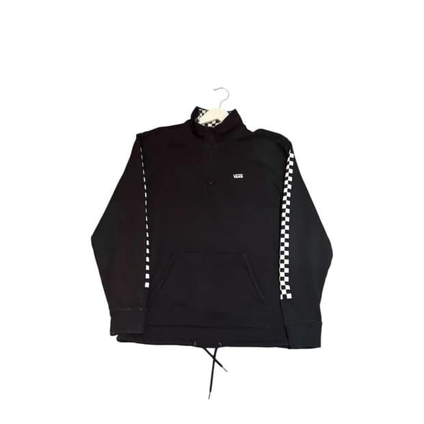 반스 블랙 하프집업 맨투맨 M