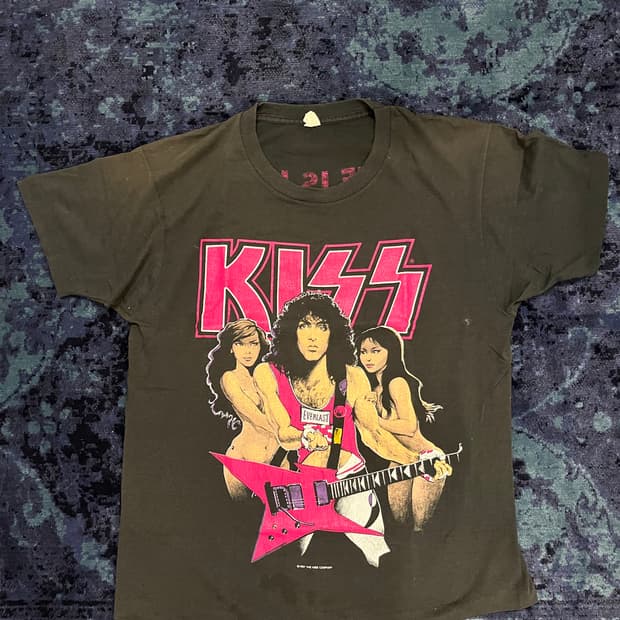 빈티지 밴드티 80s kiss 티셔츠