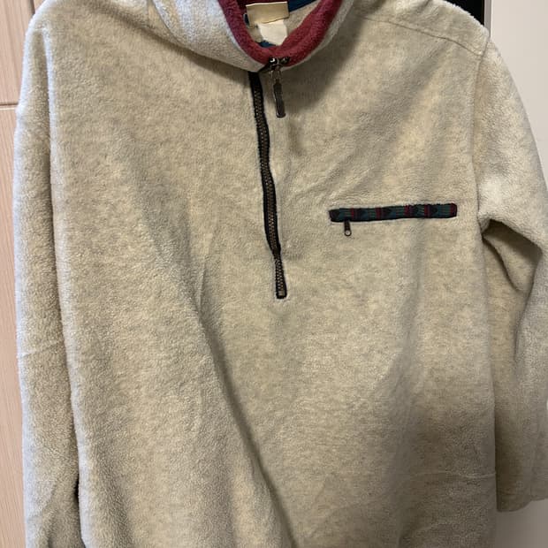 LLBean 빈티지 플리스 풀오버 아이보리