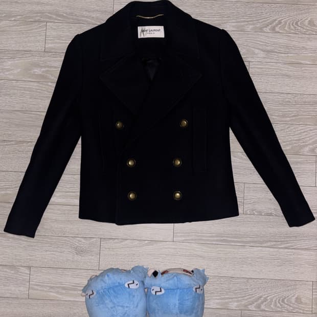 생로랑 피코트 숏코트