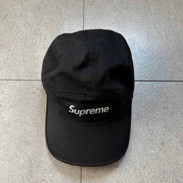 슈프림 워시드 치노 캠프캡 블랙