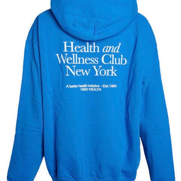 Sporty&Rich 스포티앤리치 HWCNY 후드티 - 로얄블루/L