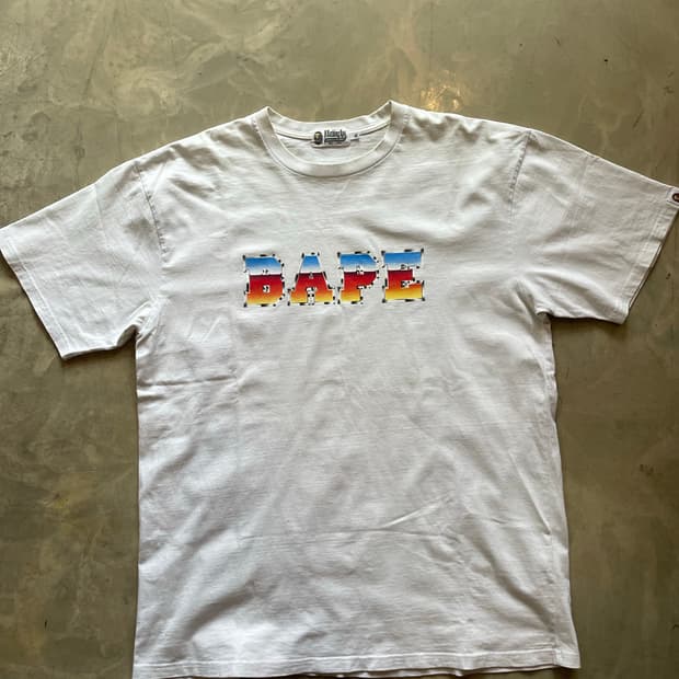 베이프 화이트 티셔츠 XL