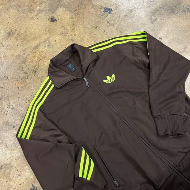 아디다스 말차 초코 나무 숲 브라운 형광 구파 져지 트랙탑 90