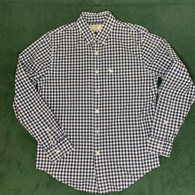 아베크롬비 깅엄체크 남방