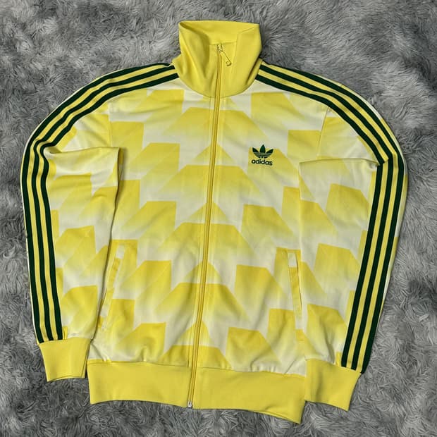 아디다스 풋볼 옐로우그린 트랙탑 m