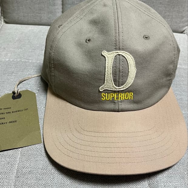 THE H.W.DOG&CO.도그 앤 코 그레이/베이지 투톤 베이스볼캡