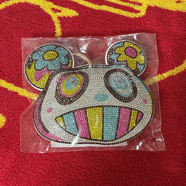 무라카미 타카시 한정판 카이카이키키 판다 라인스톤 키링 키체인