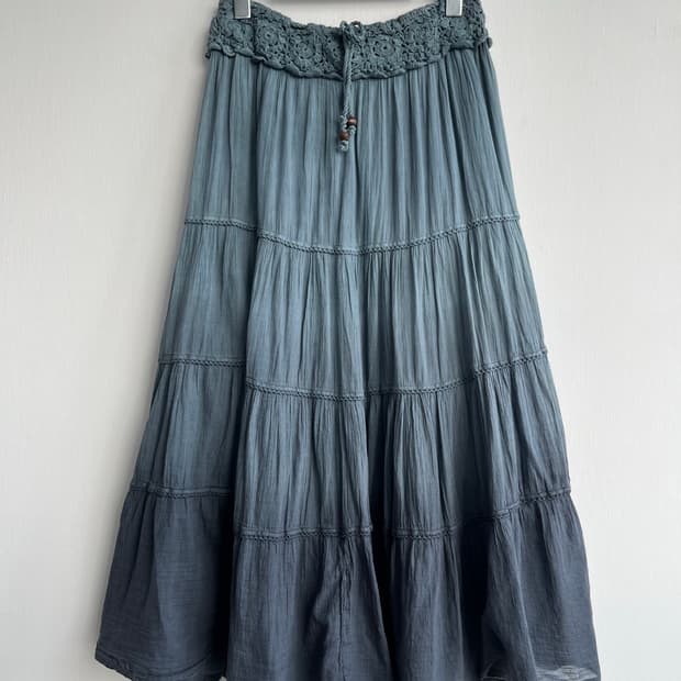 페어리 크로셰 롱 스커트